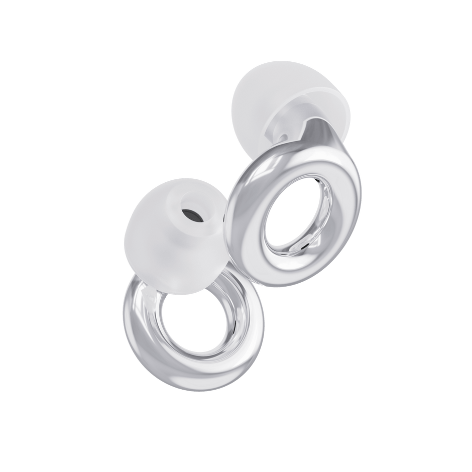Silver Noise-Reducing Earplugs designed for autism