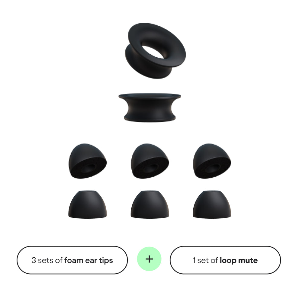 Foam Ear tips + Loop Mute Loop Australia